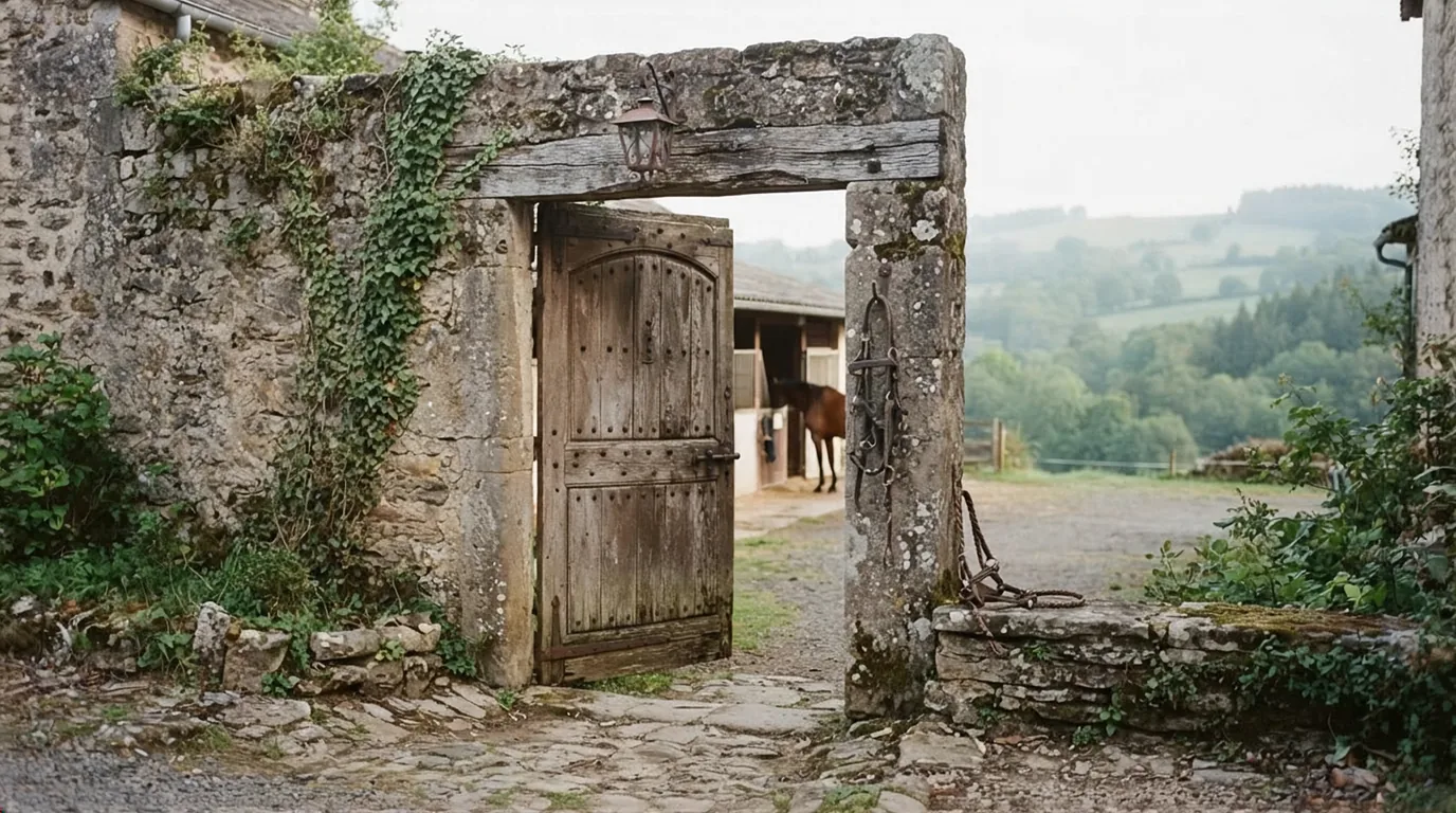 Entrée du Romain Chabrié, centre équestre à Saint-Auvent
